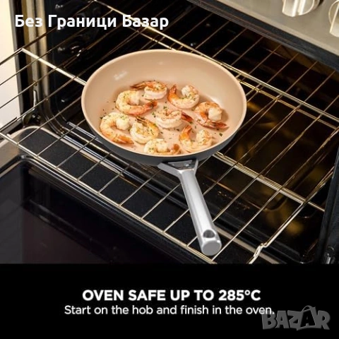 Нов Ninja 28см керамичен тиган незалепващ за индукция фурна готвене кухня , снимка 8 - Съдове за готвене - 54271625