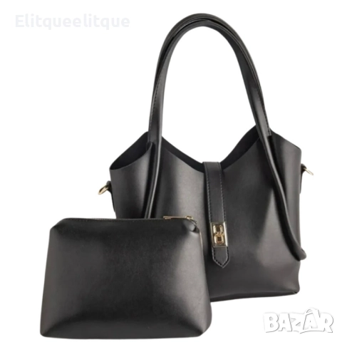 Изискана дамска чанта с практичен несесер, снимка 4 - Чанти - 52353492