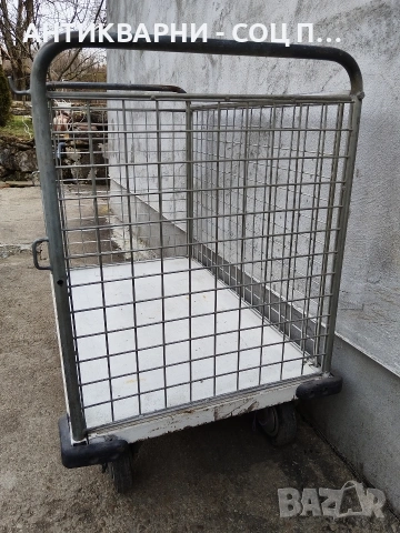 Стара Соц Товарна Количка Панелна Товарна Количка За Складове. / НОМЕР 1637., снимка 4 - Антикварни и старинни предмети - 53688073