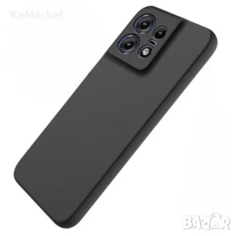 Силиконов кейс bSmart Silicone Soft Cover, За Motorola Edge 50 Pro, Черен и Протектор, снимка 2 - Калъфи, кейсове - 47884394