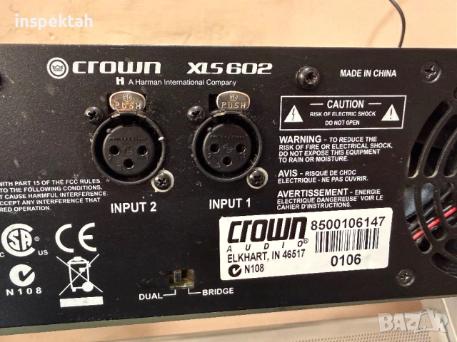 CROWN XLS602 усилвател, снимка 6 - Ресийвъри, усилватели, смесителни пултове - 53693353
