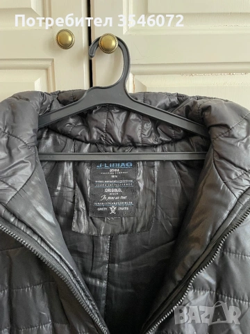 Черно пухено яке, снимка 3 - Якета - 53924333