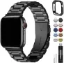 Fullmosa, съвместим с каишка от неръждаема стомана на Apple Watch 42 mm 44 mm 38 mm 40 mm, снимка 1