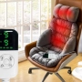 Ергономична отопляема седалка с велур и подвижна възглавница – Перфектна за дом и офис., снимка 1