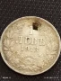 Сребърна монета 1 лев 1913г. Царство България продупчена за НАКИТ, НОСИЯ, КОЛЕКЦИЯ 21961, снимка 1