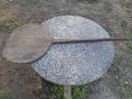Автентична дървена дъска,лопата за месене на хляб, кръг с дръжка, снимка 1