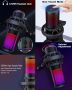 USB микрофон за игри HITOZON, USB кондензаторен микрофон с RGB, заглушаване, усилване, наблюдение, снимка 5