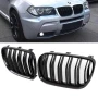 Решетки Бъбреци Двойни Черен Гланц за БМВ BMW X3 E83 2007 - 2010г., снимка 1