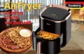 Фритюрник AirFryer, 1200W, 3.5л., горещ  въздух, LED дисплей, таймер, до  200°С, черен, снимка 1