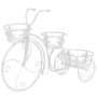 vidaXL Цветарник във формата на колело, винтидж стил, метал（SKU:245931