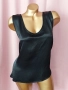 ZARA 2XL Черен сатенен потник / топ/, снимка 1