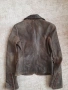 Дамско кафяво кожено яке. Винтидж , снимка 3