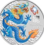 1 oz, Цветен лунар, 2024, Година на дракона, снимка 1