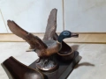 Уникална и невероятна метална поставка за две лули с патица, снимка 6