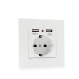 4618 Универсален единичен контакт с двойно USB захранване – Бял, лесен за инсталиране, снимка 4