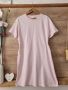 Розова рокля тип тениска H&M , снимка 1