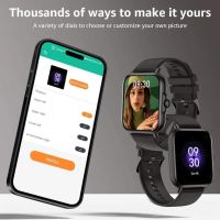 Смарт часовник AcclaFit с Bluetooth разговор за мъже, жени, смарт часовник с HD сензорен екран 1,83", снимка 6 - Смарт гривни - 45447321