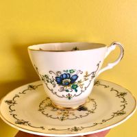 Argyle Английски Костен Порцелан В синьо Сет за чай/кафе Нежни цветя, снимка 11 - Чаши - 45381147