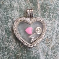 Сребърно колие Сърце Pandora, снимка 5 - Колиета, медальони, синджири - 45539416