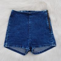 Дънкови панталони с висока талия H&M размер XS, снимка 7 - Къси панталони и бермуди - 45270749