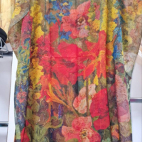 Туника-рокля за плажа в модерни цветни принтове и в свободна права кройка, универсален размер, снимка 3 - Други - 44995541