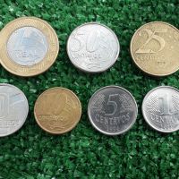 лот от 7 различни монети Бразилия, снимка 1 - Нумизматика и бонистика - 45286063