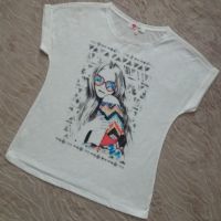 СТРАХОТНА блуза с фейс-принт в бохо-стил, снимка 3 - Тениски - 45555353