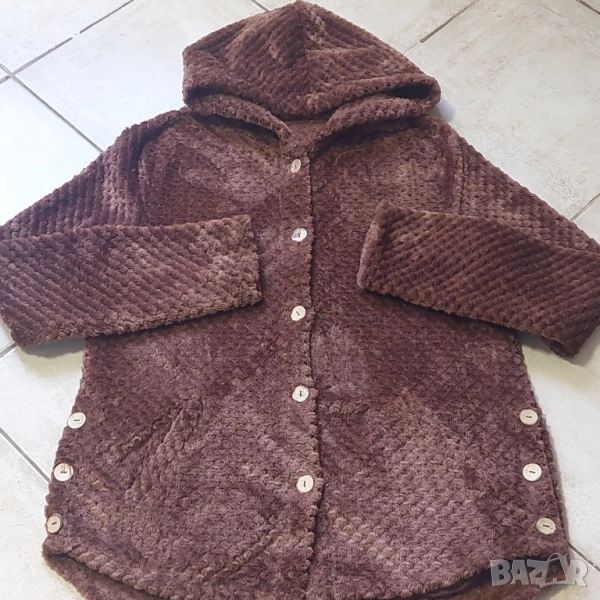 Дамска плюшена блуза с качулка , снимка 1