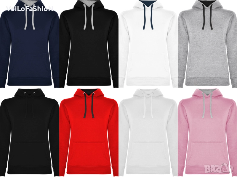 Нов дамски суичър с джоб тип кенгуру, снимка 1