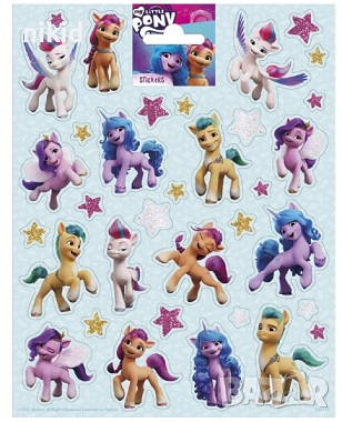 Малкото пони My Little Pony лист самозалепващи лепенки стикери, снимка 1