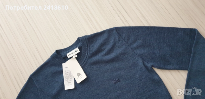 Lacoste Wool  /  Knit Mens Size 3 - S  НОВО! ОРИГИНАЛ! Mъжки Пуловер, снимка 1
