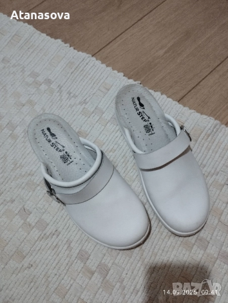 Продавам ортопедични чехли от естествена кожа изцяло, италиански , снимка 1