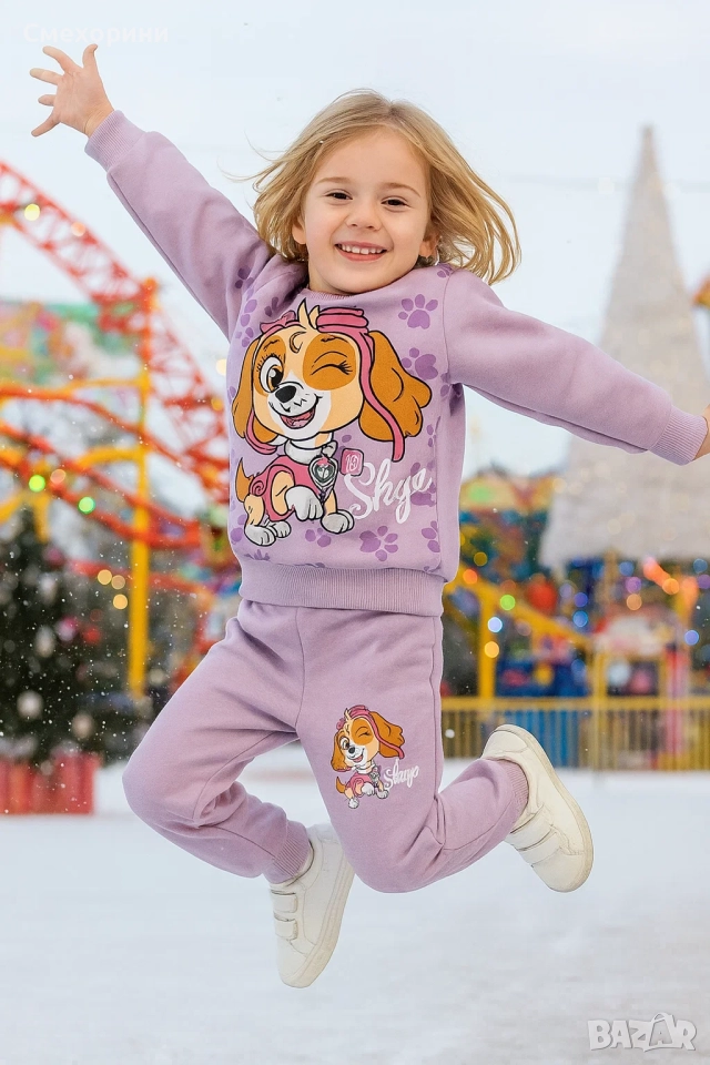 Детски ватирани комплекти със Скай от Пес Патрул за момиченца от 3г до 8г , снимка 1
