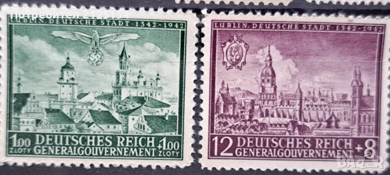 3 бр.пощенски марки Германия/Полша- 1944 г., снимка 1