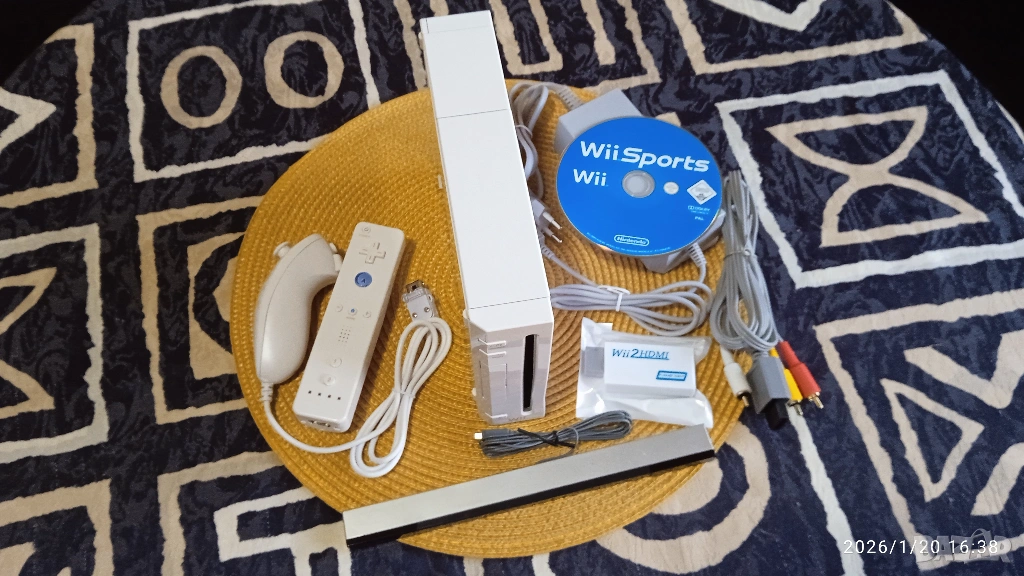 ХАКНАТ Nintendo Wii пълен комплект нинтендо уий уии уйй игра hdmi wiimote nunchuk sensorbar AV кабел, снимка 1