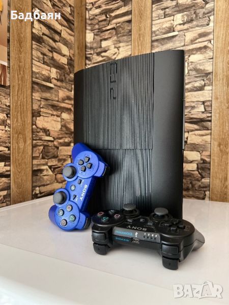 PlayStation 3 Super Slim 500GB / Fifa 19 / GTA V / WEE 2k17 , снимка 1