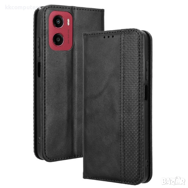 Motorola Moto G05 4G / E15 4G Retro Texture Wallet Калъф и Протектор, снимка 1
