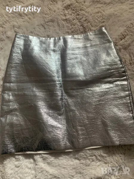 H&M сребърна пола S, снимка 1