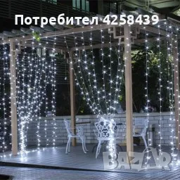 🎄Коледна LED светеща завеса, 300x60 , снимка 1