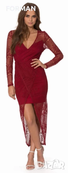 УНИКАЛНО КРАСИВА дантелена рокля по тялото ХС размер , снимка 1