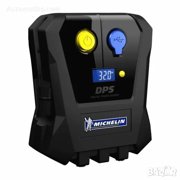 Компресор за гуми Automat, 12V, 72W, USB, До 2,75bar, Черен, снимка 1