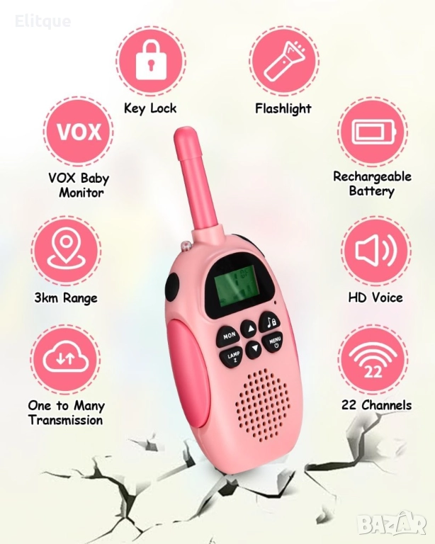 Комплект 2 броя Уоки-Токи за момичета и момчета, снимка 1