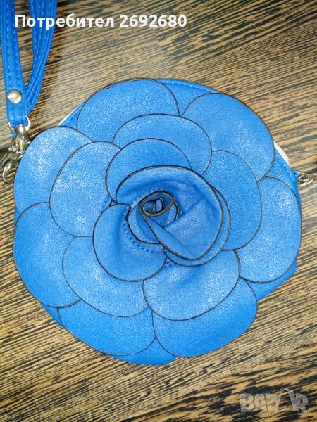Дамско портмоне роза, синьо, размер 16см., снимка 1