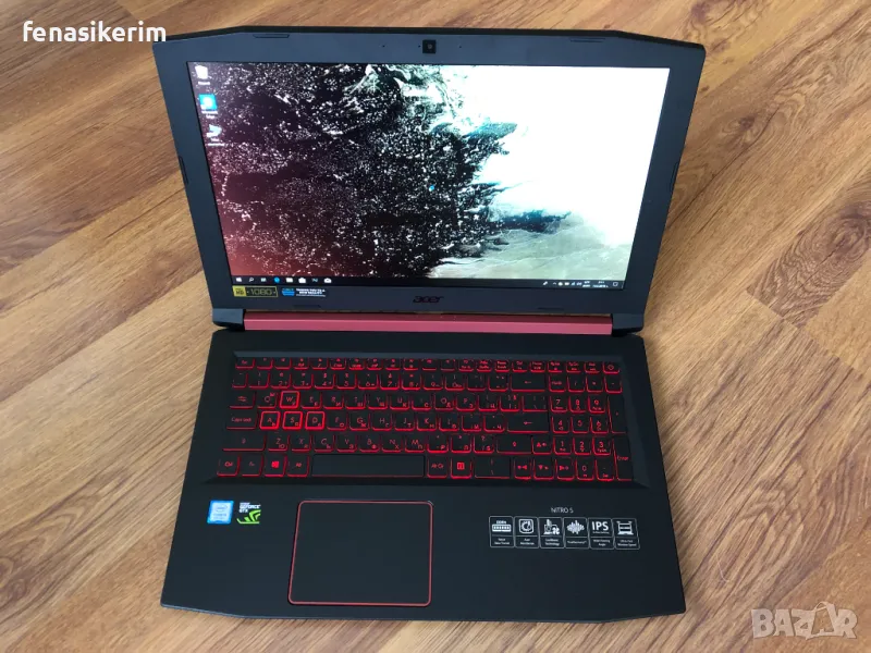 15.6' Full HD IPS Core i7-8750H Acer Nitro 5 16GB DDR4/512GB NVMe/GTX 1050 Ti 4GB/Подсветка, снимка 1