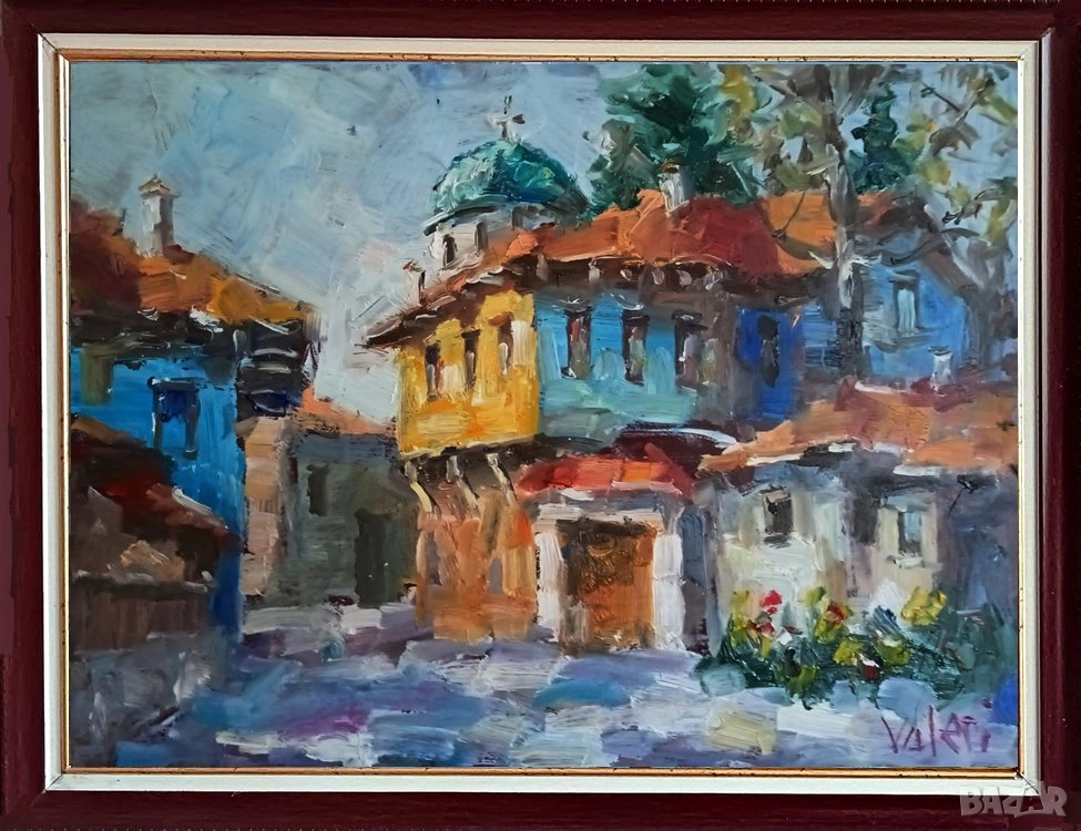 Картина с маслени бои "Изглед от Копривщица", снимка 1