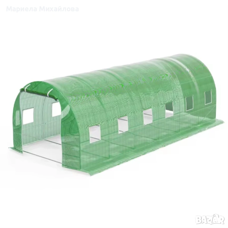 Сглобяема оранжерия - парник с 2 врати и UV защита. Размер:8x4x2 метра!, снимка 1