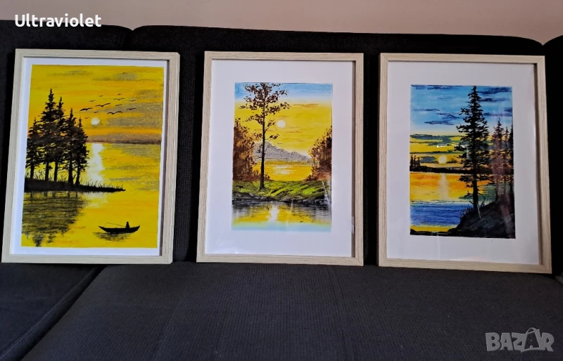 Пейзажи маслен пастел , снимка 1