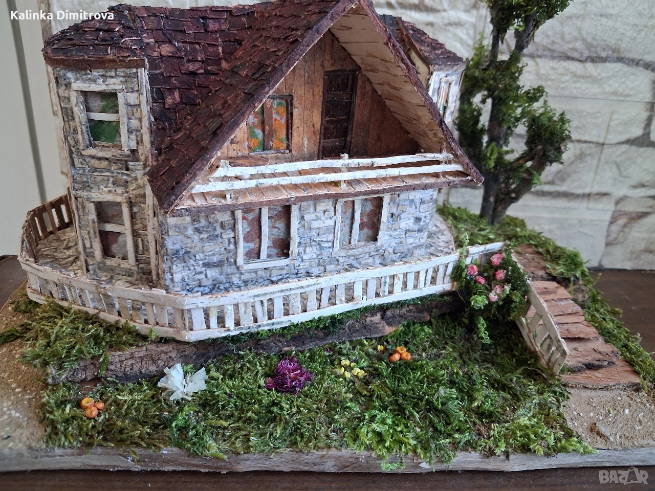 Ръчно изработен макет на къща в алпийски стил., снимка 1