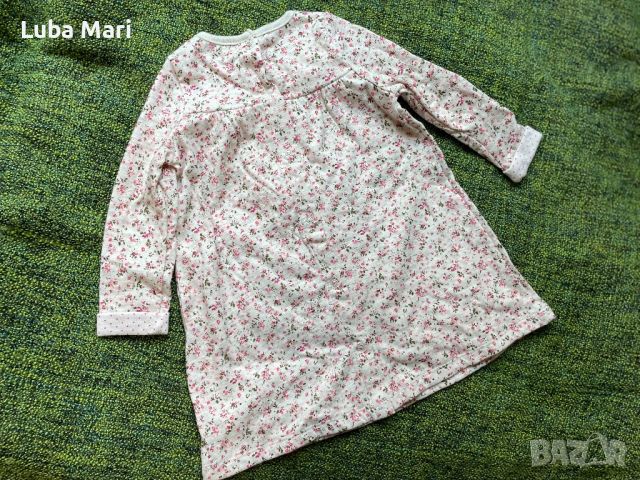 Рокля с дълъг ръкав Petit Bateau, снимка 3 - Бебешки рокли - 46069933