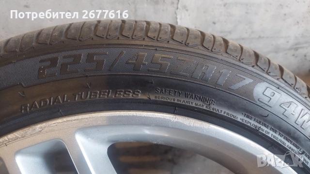 Джанти с гуми за мерцедес 17 - ки, снимка 5 - Гуми и джанти - 52183259